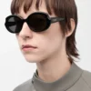 Occhiali da sole Mini Oval Slim Black Occhiali da sole Mini Oval Slim Black