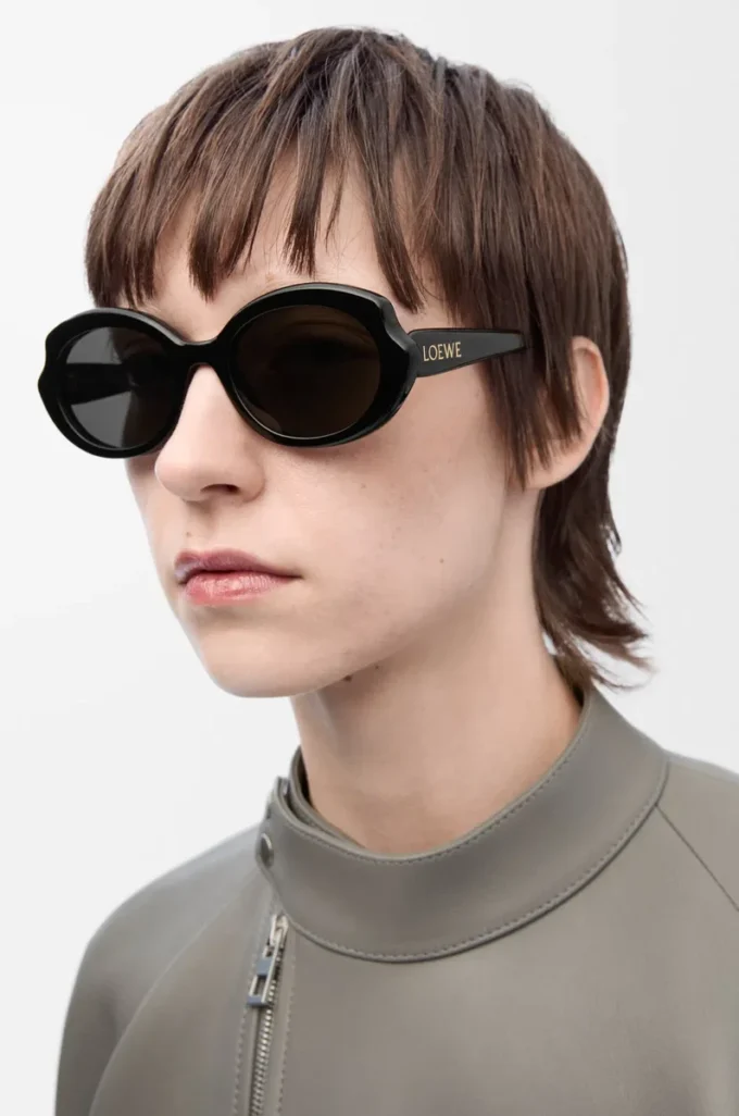 Occhiali da sole Mini Oval Slim Black Occhiali da sole Mini Oval Slim Black