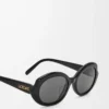 Occhiali da sole Mini Oval Slim Black Occhiali da sole Mini Oval Slim Black