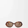Occhiali da sole Mini Oval Slim Havana