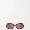 Occhiali da sole Mini Oval Slim Havana