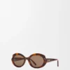 Occhiali da sole Mini Oval Slim Havana
