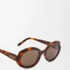 Occhiali da sole Mini Oval Slim Havana