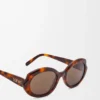 Occhiali da sole Mini Oval Slim Havana