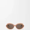 Occhiali da sole Mini Oval Slim Milky Caramel