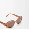 Occhiali da sole Mini Oval Slim Milky Caramel