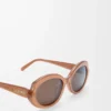 Occhiali da sole Mini Oval Slim Milky Caramel