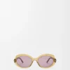 Occhiali da sole Mini Oval Slim trasparenti oliva