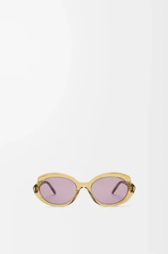 Occhiali da sole Mini Oval Slim trasparenti oliva