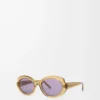 Occhiali da sole Mini Oval Slim trasparenti oliva