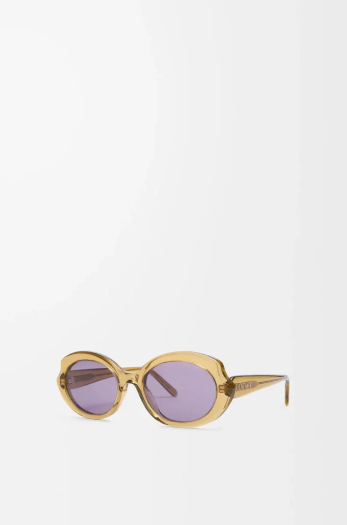 Occhiali da sole Mini Oval Slim trasparenti oliva