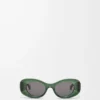 Occhiali da sole ovali smussati Maxi Anagram verde scuro Occhiali da sole ovali smussati Maxi Anagram verde scuro