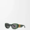 Occhiali da sole ovali smussati Maxi Anagram verde scuro Occhiali da sole ovali smussati Maxi Anagram verde scuro