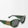 Occhiali da sole ovali smussati Maxi Anagram verde scuro Occhiali da sole ovali smussati Maxi Anagram verde scuro