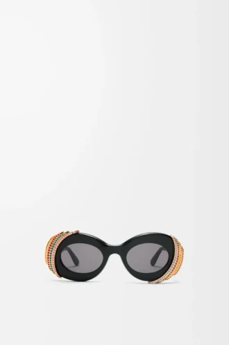 Occhiali da sole Pavé Oval Multicolor/Nero