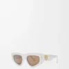 Occhiali da sole piccoli Butterfly Screen Bianco solido