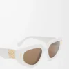 Occhiali da sole piccoli Butterfly Screen Bianco solido