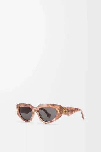 Occhiali da sole piccoli Butterfly Screen rosa scuro marmorizzato