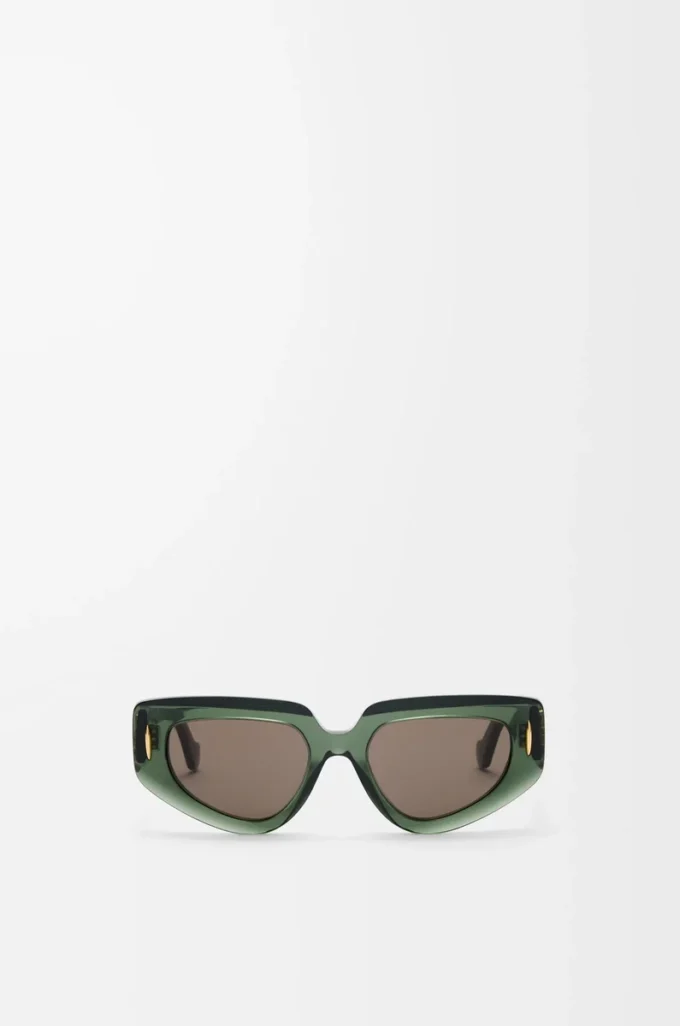 Occhiali da sole piccoli Butterfly Screen trasparenti verde scuro Occhiali da sole piccoli Butterfly Screen trasparenti verde scuro