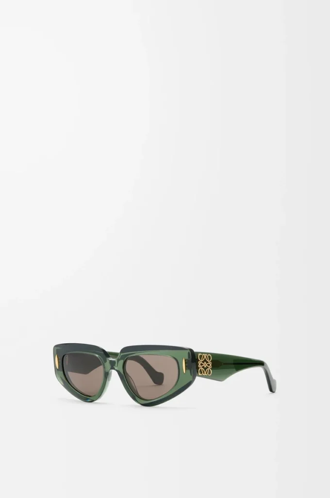 Occhiali da sole piccoli Butterfly Screen trasparenti verde scuro Occhiali da sole piccoli Butterfly Screen trasparenti verde scuro