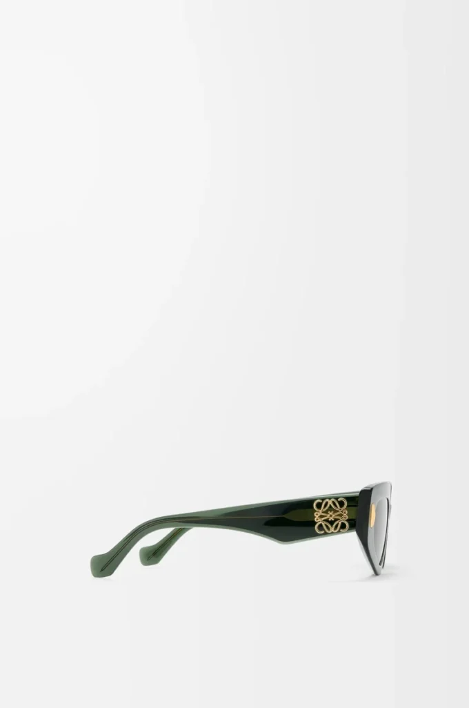 Occhiali da sole piccoli Butterfly Screen trasparenti verde scuro Occhiali da sole piccoli Butterfly Screen trasparenti verde scuro