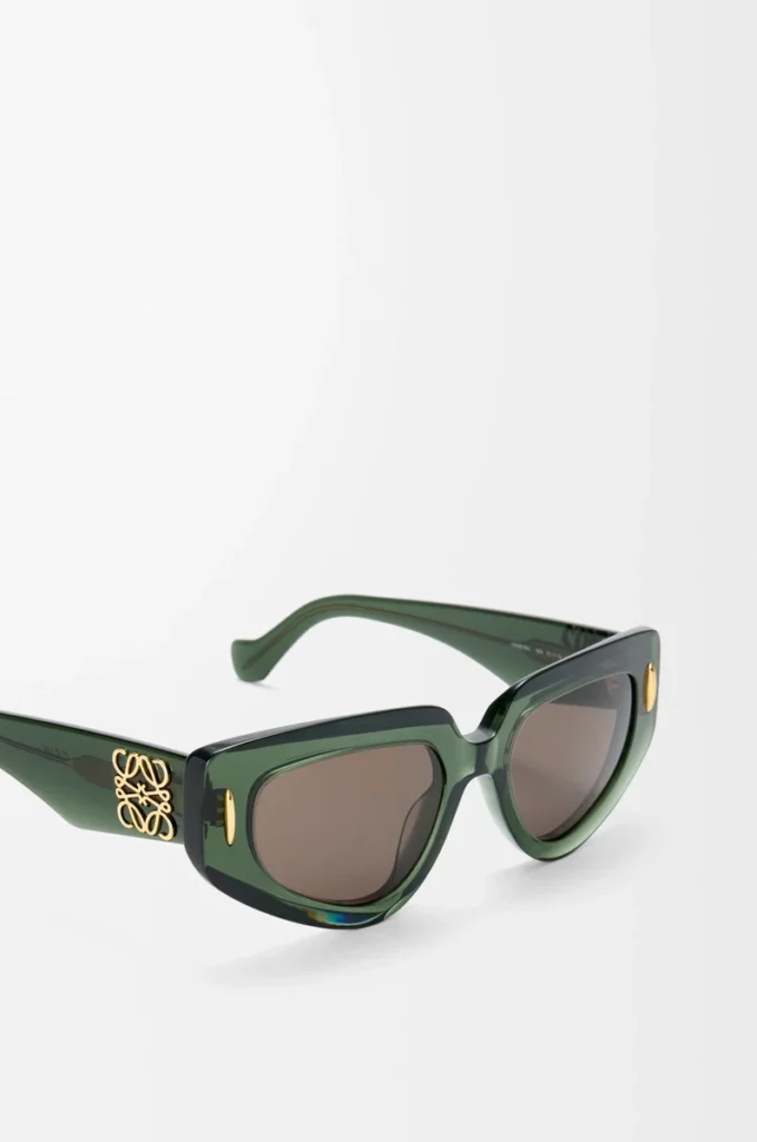 Occhiali da sole piccoli Butterfly Screen trasparenti verde scuro Occhiali da sole piccoli Butterfly Screen trasparenti verde scuro