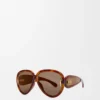Occhiali da sole Pilot Mask Dark Havana