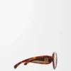 Occhiali da sole Pilot Mask Dark Havana