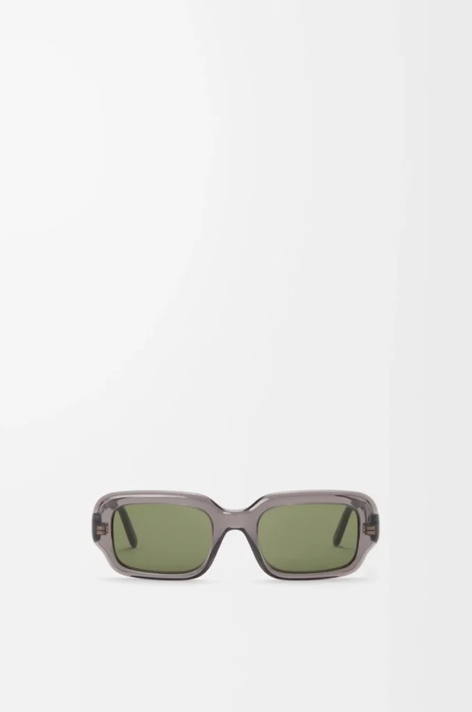 Occhiali da sole rettangolari slim grigi
