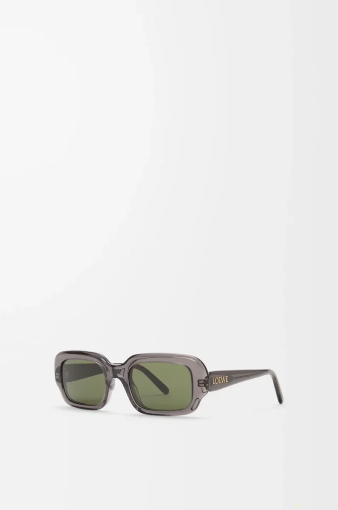 Occhiali da sole rettangolari slim grigi