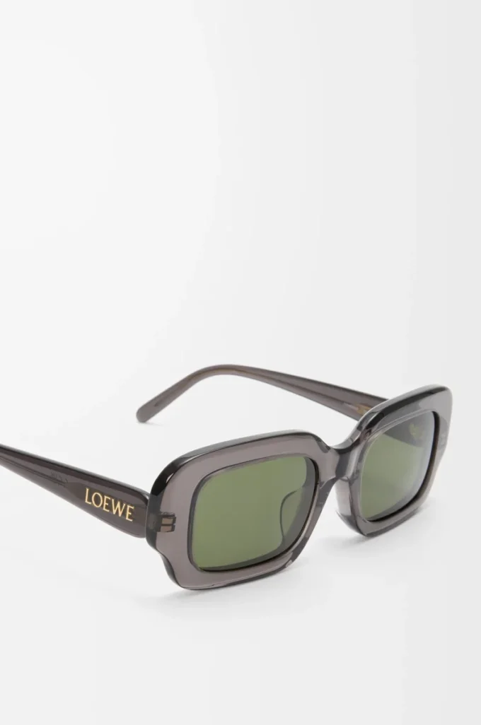 Occhiali da sole rettangolari slim grigi