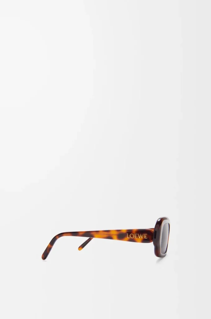 Occhiali da sole rettangolari slim Havana