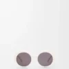 Occhiali da sole rotondi slim Bianco/Avorio Occhiali da sole rotondi slim Bianco/Avorio