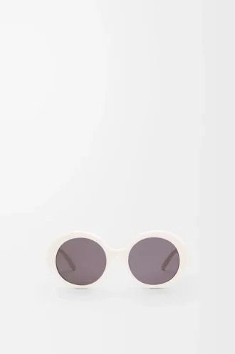 Occhiali da sole rotondi slim Bianco/Avorio
