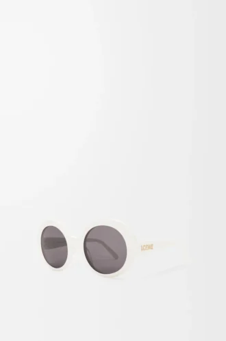 Occhiali da sole rotondi slim Bianco/Avorio