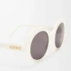 Occhiali da sole rotondi slim Bianco/Avorio Occhiali da sole rotondi slim Bianco/Avorio