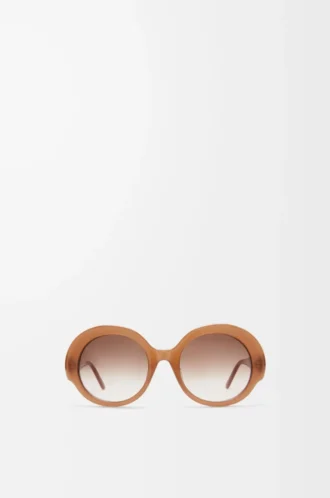 Occhiali da sole rotondi slim Light Caramel