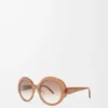 Occhiali da sole rotondi slim Light Caramel Occhiali da sole rotondi slim Light Caramel