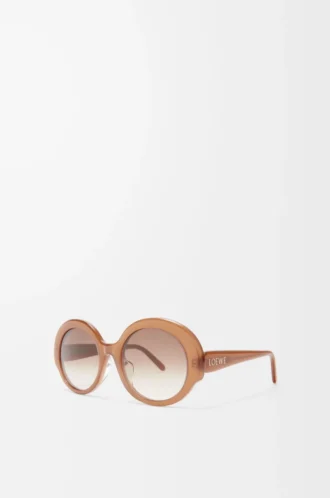 Occhiali da sole rotondi slim Light Caramel