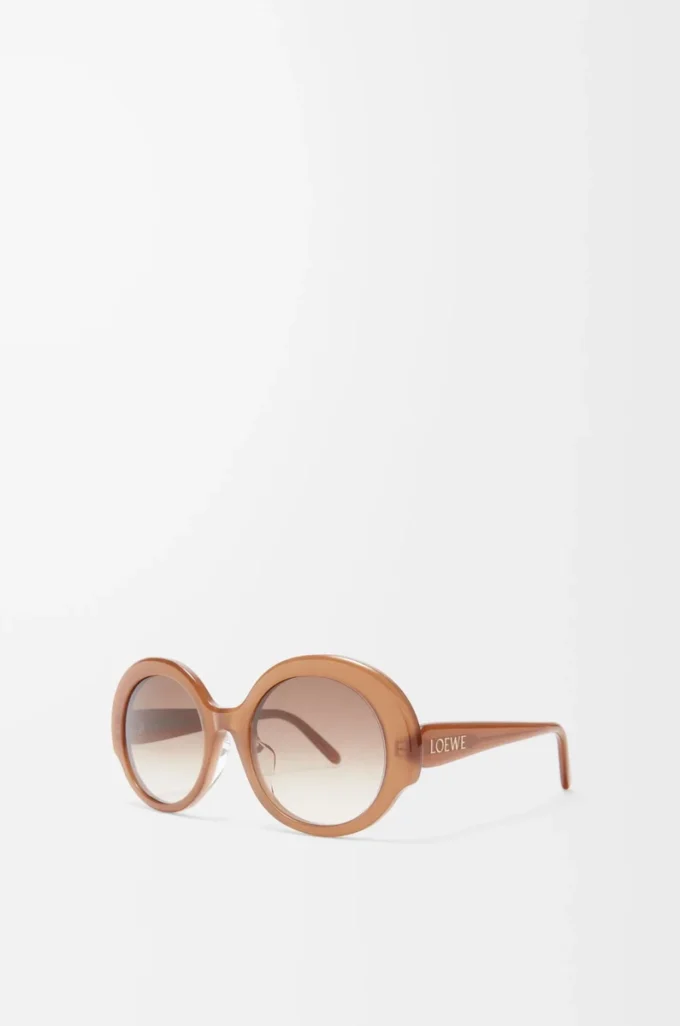 Occhiali da sole rotondi slim Light Caramel Occhiali da sole rotondi slim Light Caramel
