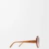 Occhiali da sole rotondi slim Light Caramel Occhiali da sole rotondi slim Light Caramel