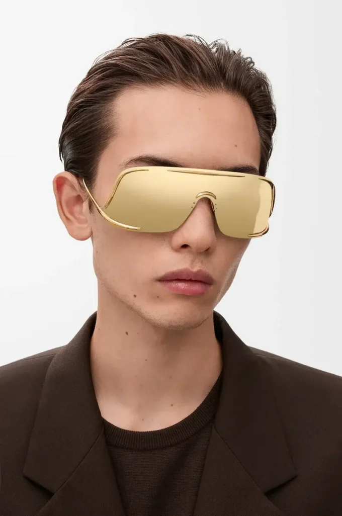 Occhiali da sole Shield Mask Oro Occhiali da sole Shield Mask Oro