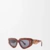 Occhiali da sole Small Butterfly Screen Havana fiammato Occhiali da sole Small Butterfly Screen Havana fiammato