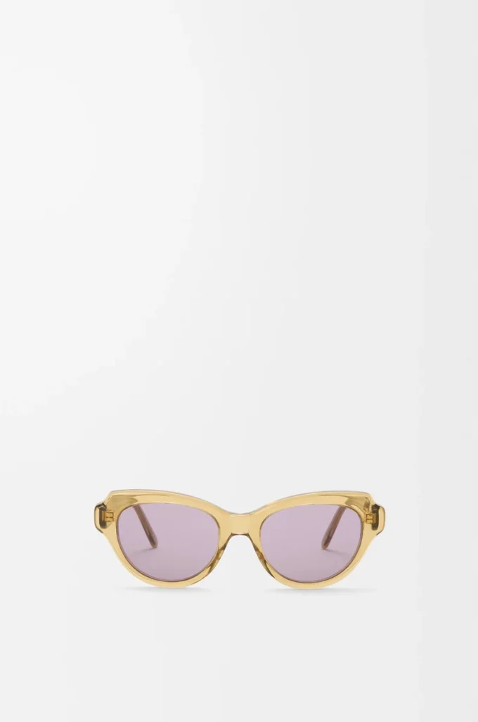 Occhiali da sole Swan Slim trasparenti oliva