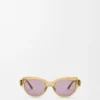 Occhiali da sole Swan Slim trasparenti oliva