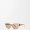 Occhiali da sole Swan Slim trasparenti oliva