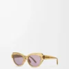 Occhiali da sole Swan Slim trasparenti oliva