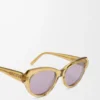 Occhiali da sole Swan Slim trasparenti oliva