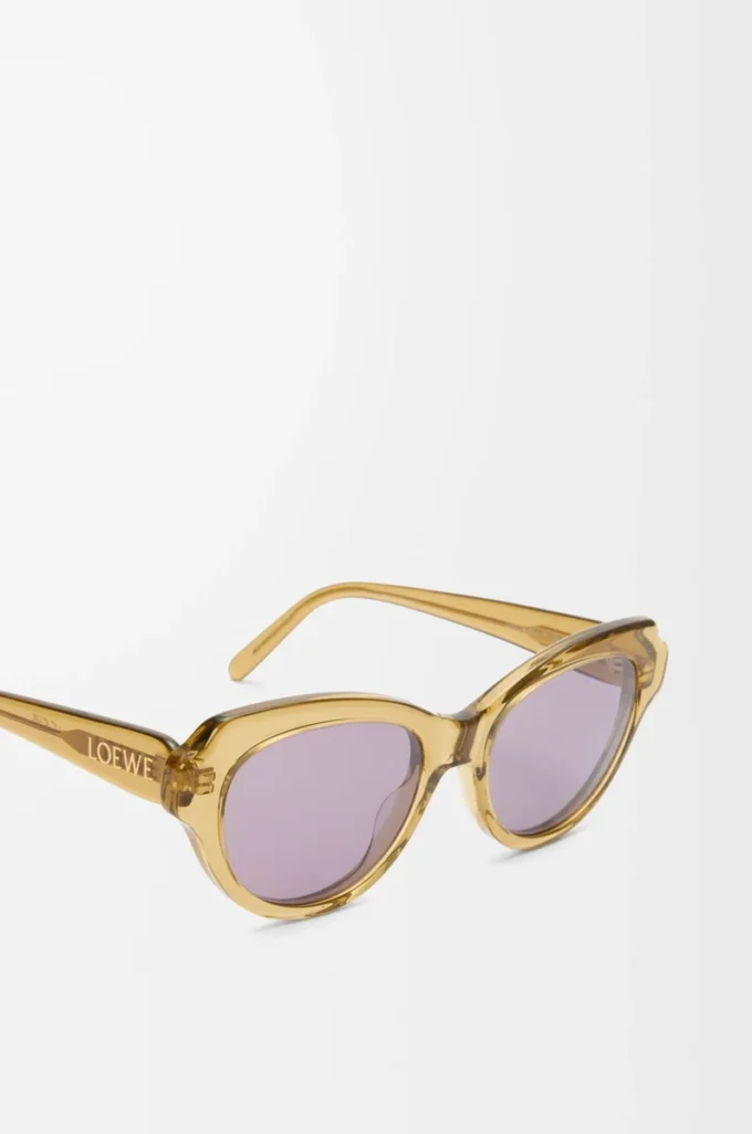 Occhiali da sole Swan Slim trasparenti oliva