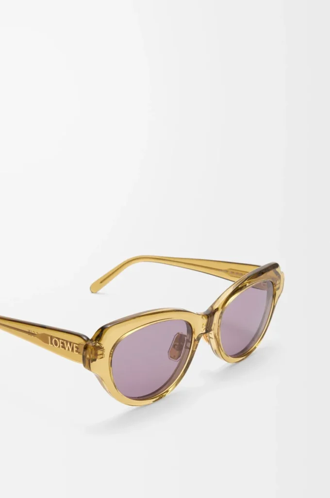 Occhiali da sole Swan Slim trasparenti oliva